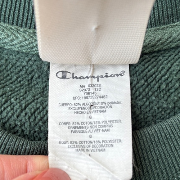 Champion Vintage Dark Green Reverse Weave Crewneck Sweatshirt - Picture 7 of 13